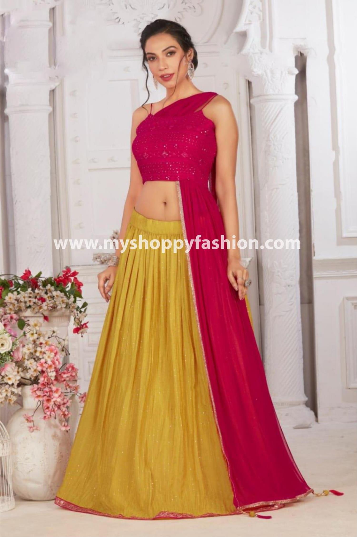 Yellow Mangalgiri Silk Lehenga: The Epitome of Elegance – myRiti