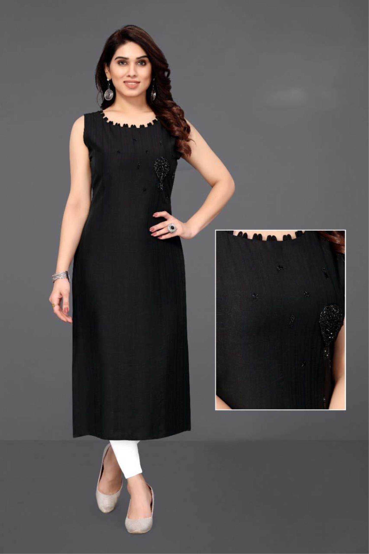 Buy Black Color News Paper Printed Women's Crepe Straight Kurti Online -  Get 76% Off