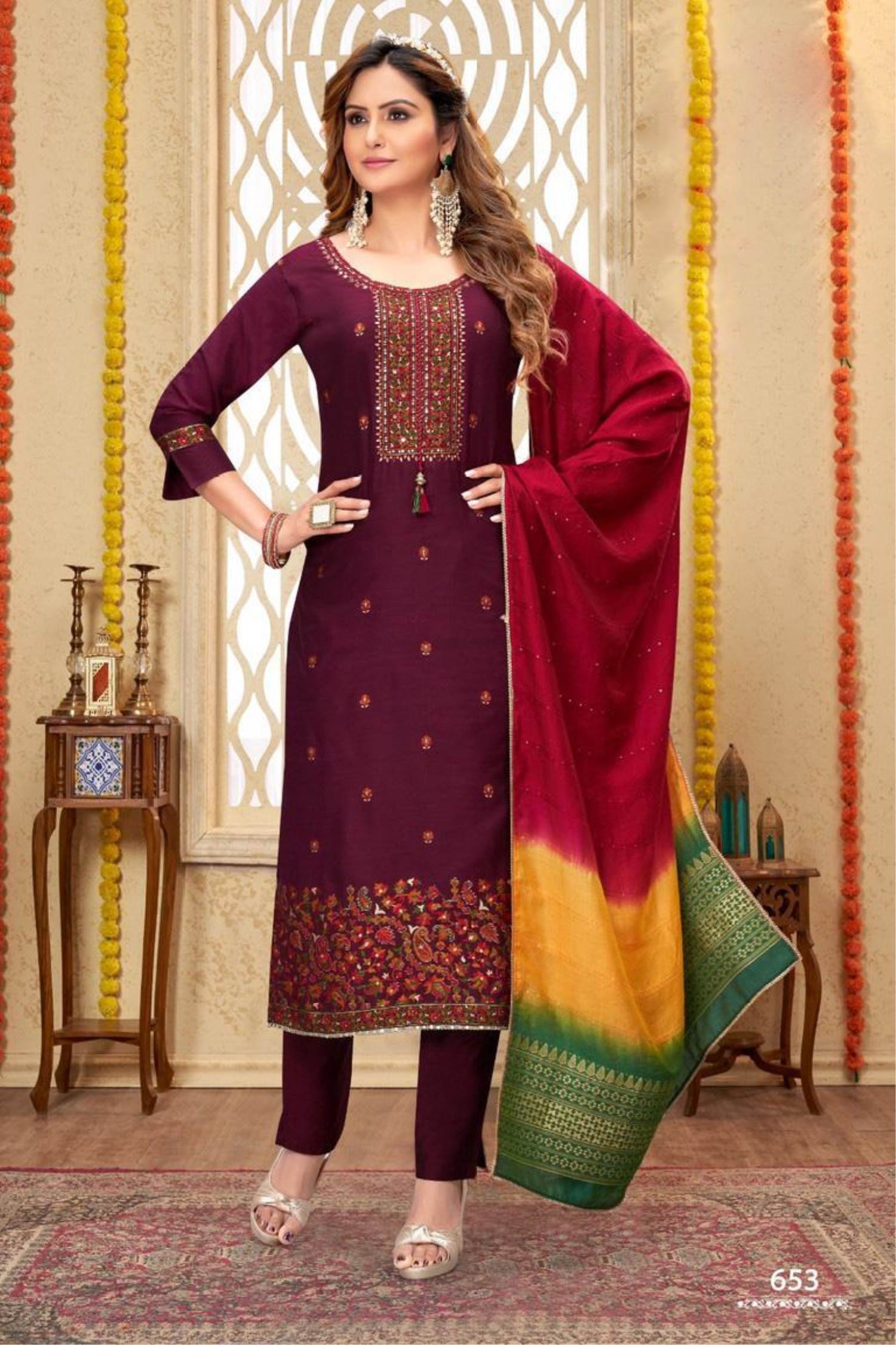 Wine Colour Suit Ladies Punjabi | engmarqengenharia.com.br