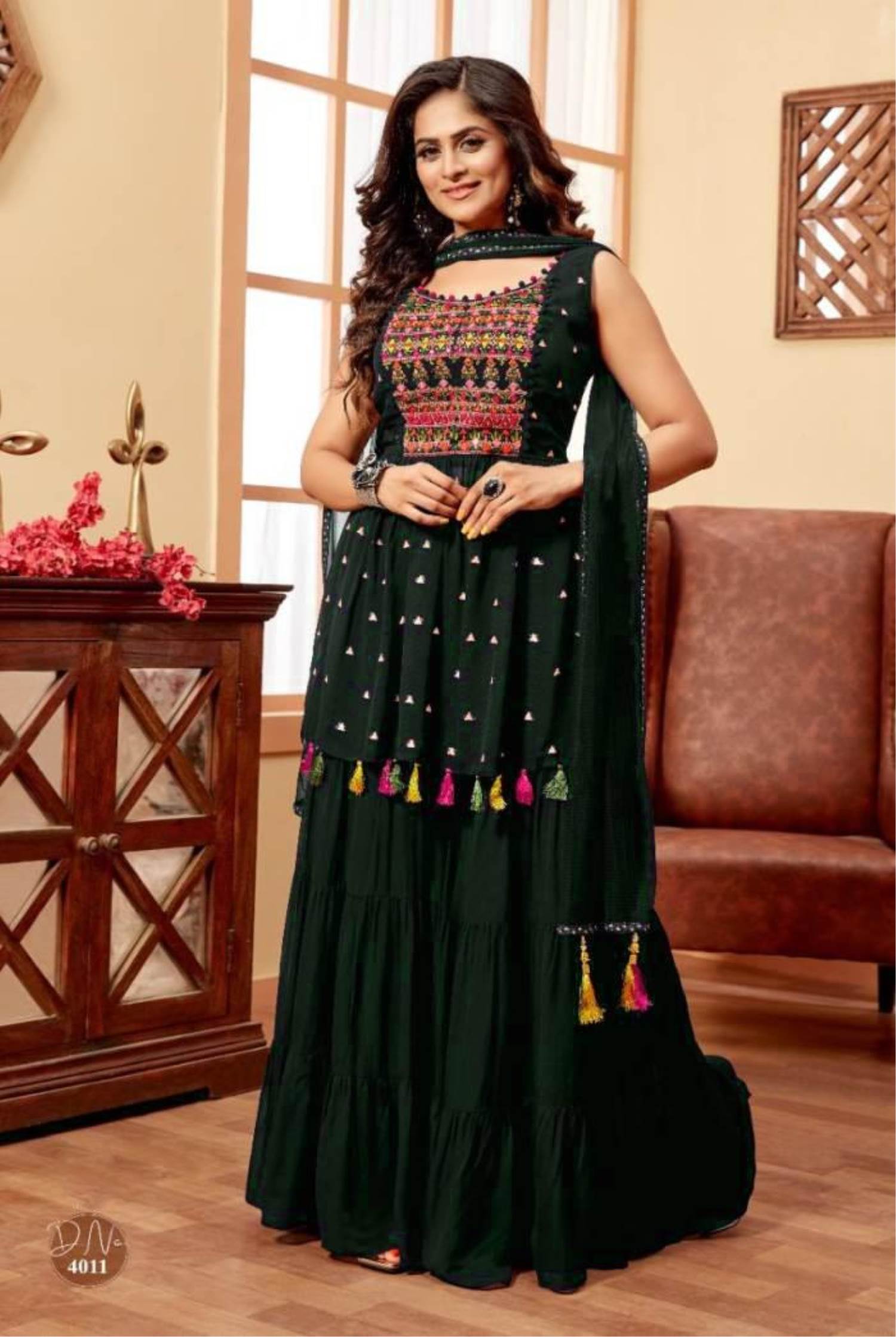 Ladies Plazo Suit Lining Olive in Pathankot at best price by DD Sons -  Justdial