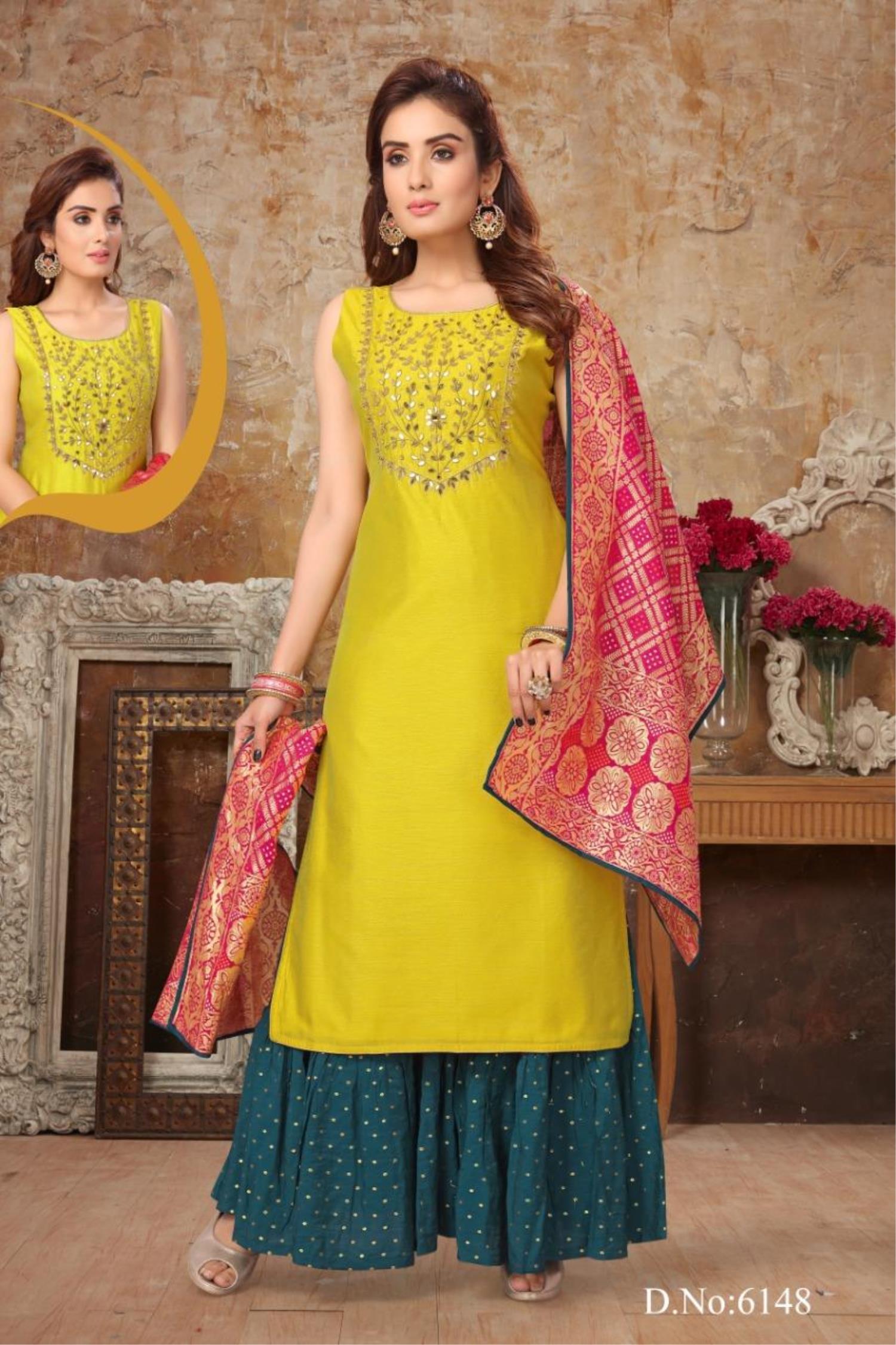 ladies suit gharara