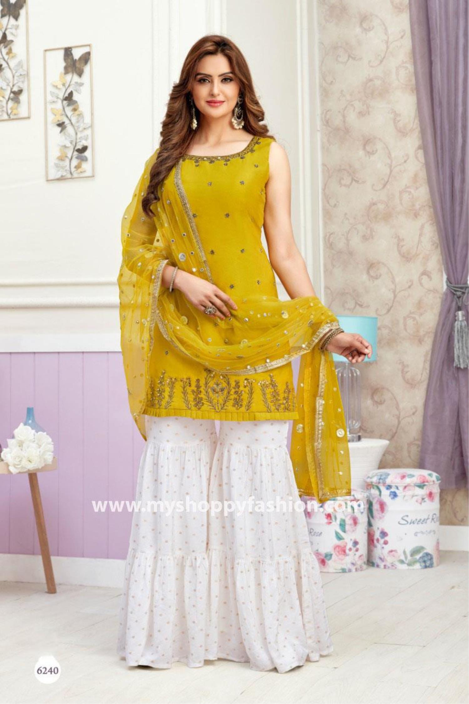 shree vinayak fashion Women's Yellow Cotton Printed Unstitched Salwar Suit  Material (JOPLDI1026)