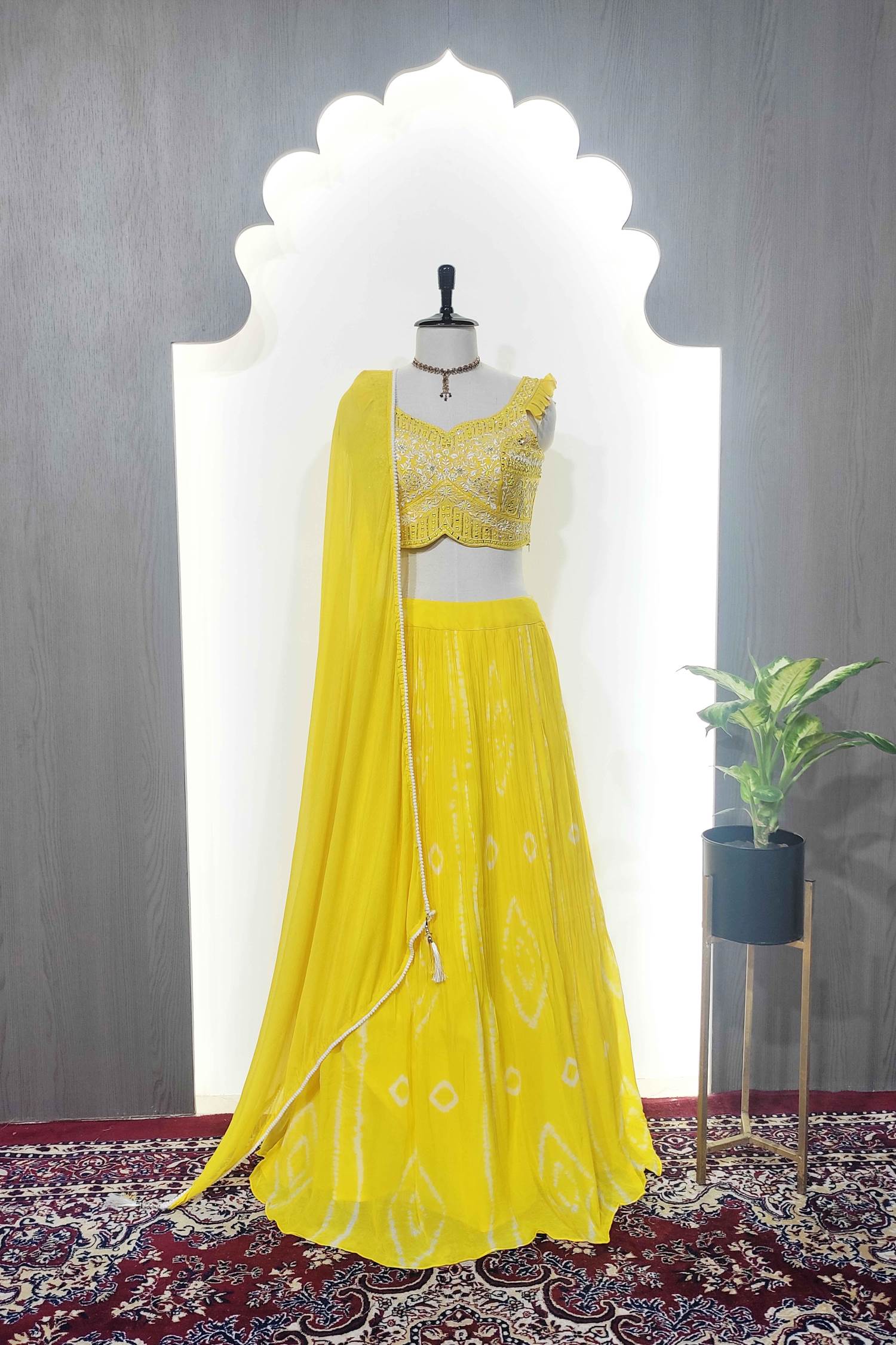 white christmas dresses New beautiful Haldi Specially Anarkali Set – DIYORI main image 0