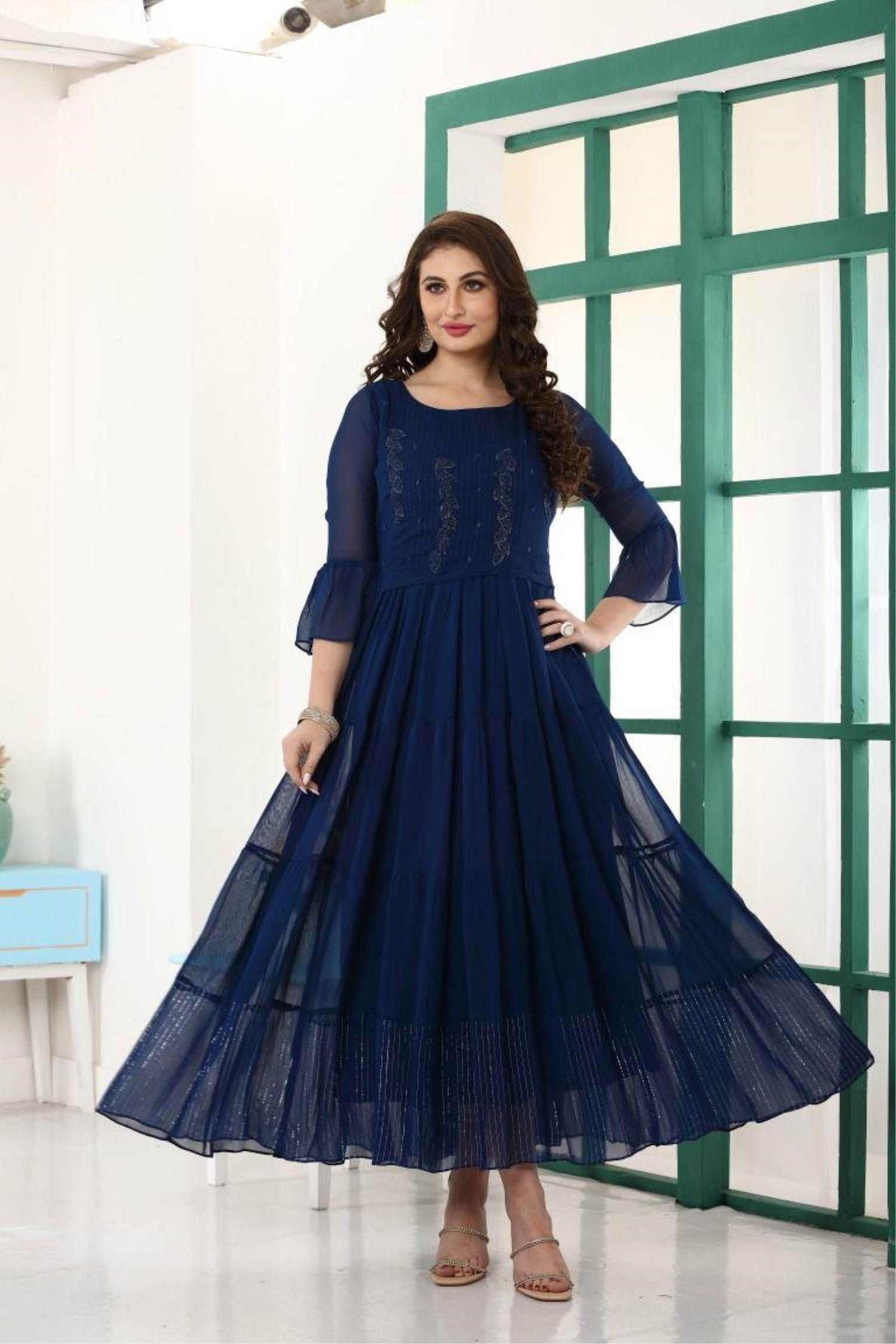 DIVINE INTERNATIONAL TRADING CO Net/Lace Embroidered Gown/Anarkali Kurta &  Bottom Material Price in India - Buy DIVINE INTERNATIONAL TRADING CO  Net/Lace Embroidered Gown/Anarkali Kurta & Bottom Material online at  Flipkart.com