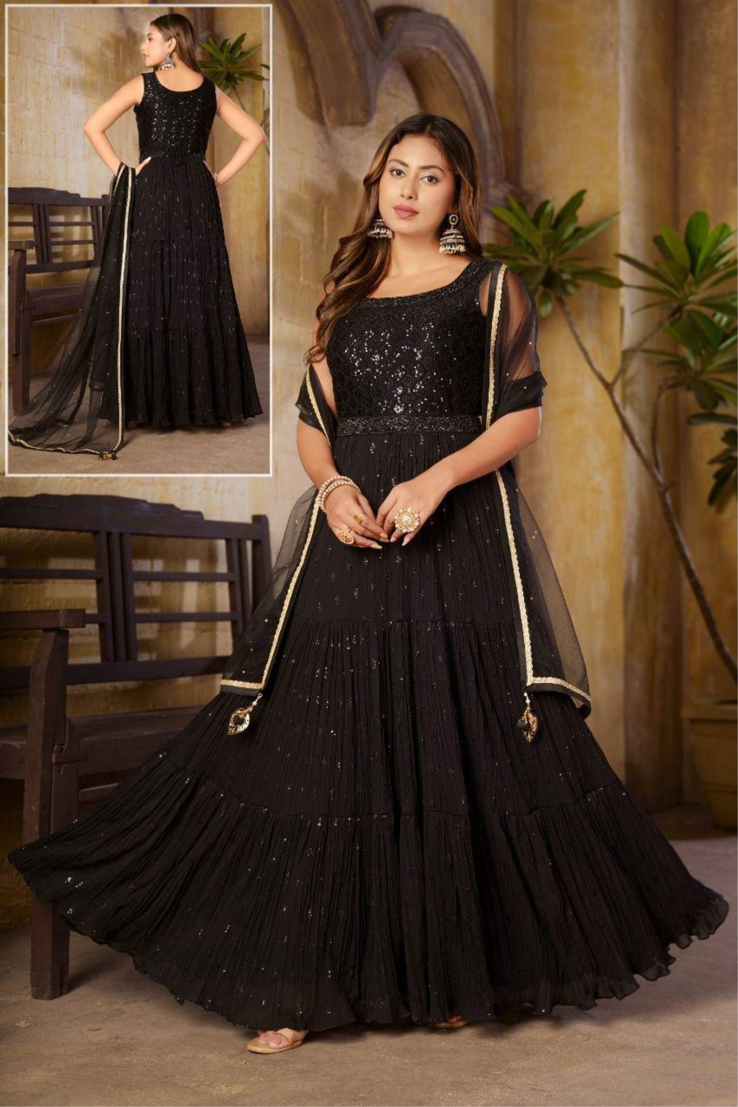 Black Colour available Embroidered Attractive Party Wear Silk Lehenga choli  LC153 at Rs 2299 | Surat | ID: 27227332062