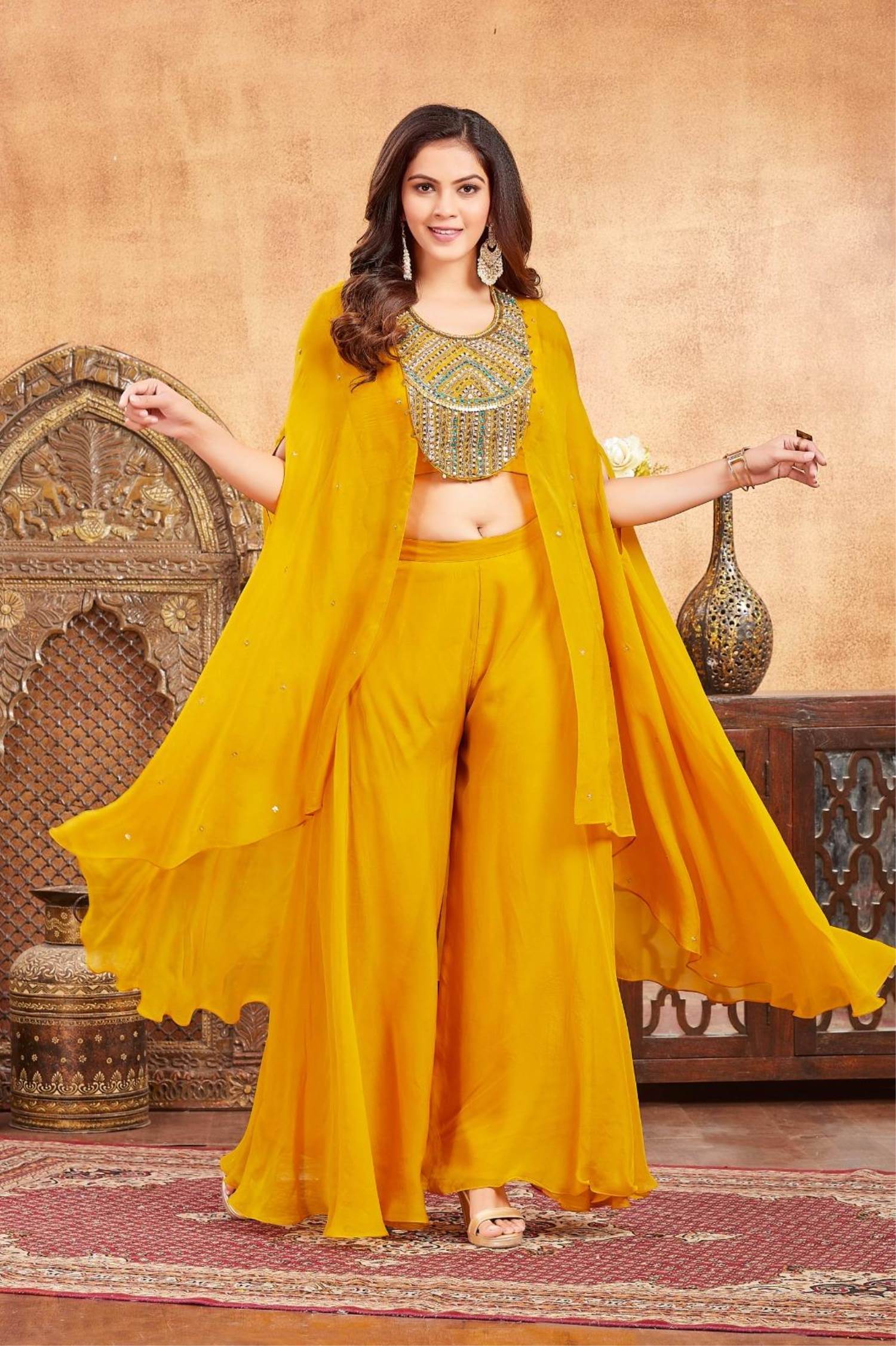 ladies plazo dress Wear Designer Dress With Plazo Plazo Party Wear Ladies Suit Sky Blue Color Party Wear Designer