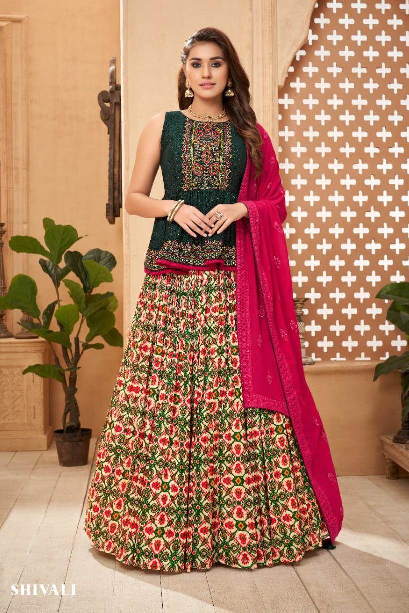 Green Color Party Wear Designer Lehenga Choli :: MY SHOPPY LADIES WEAR Green Color Party Wear Designer Lehenga Choli :: MY SHOPPY LADIES WEAR