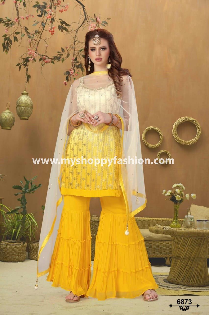 Green Yellow Salwar Suit