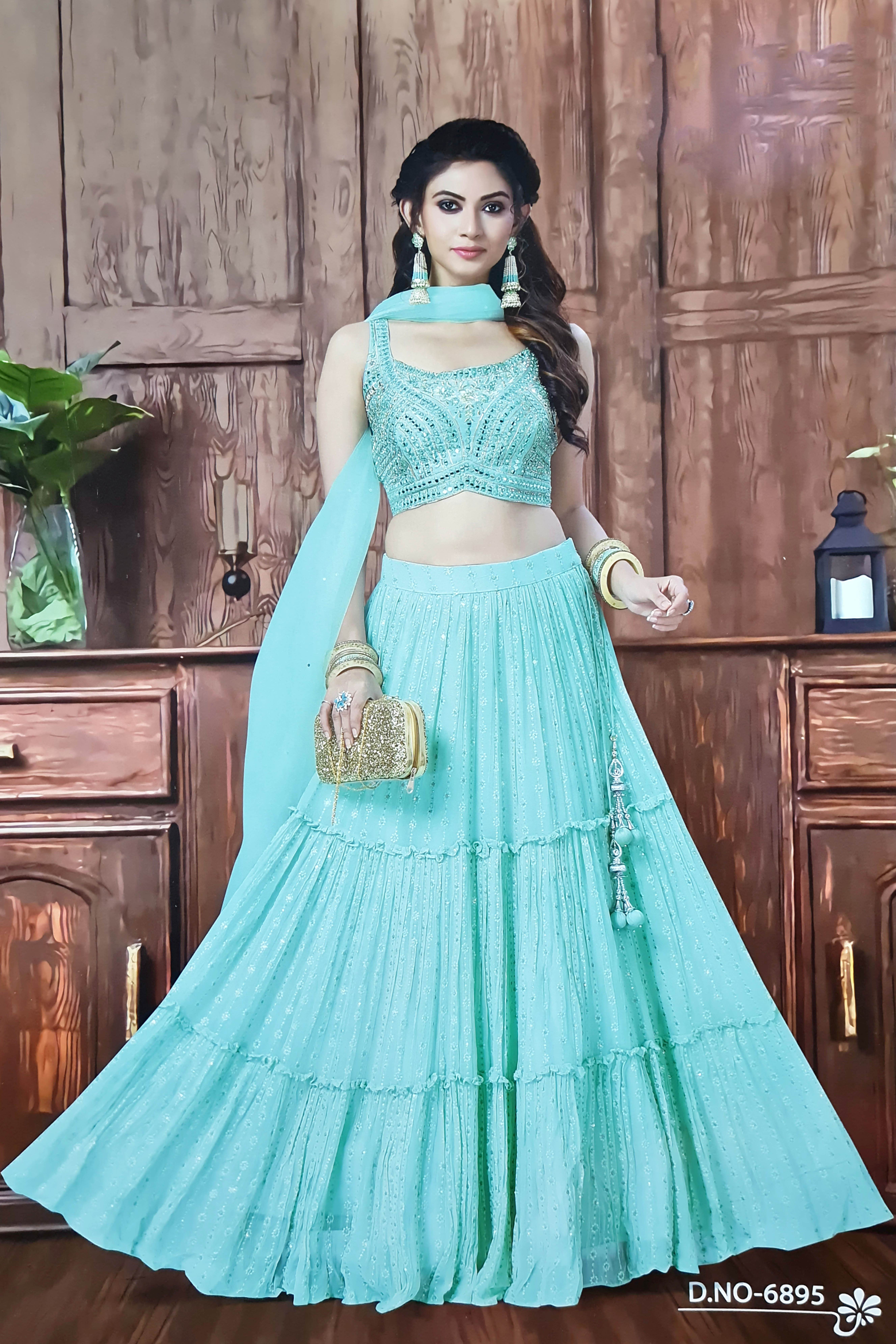 sea green colour dress for women Green tulle lace mermaid long prom dress, green tulle formal dress –  dresstby main image 1