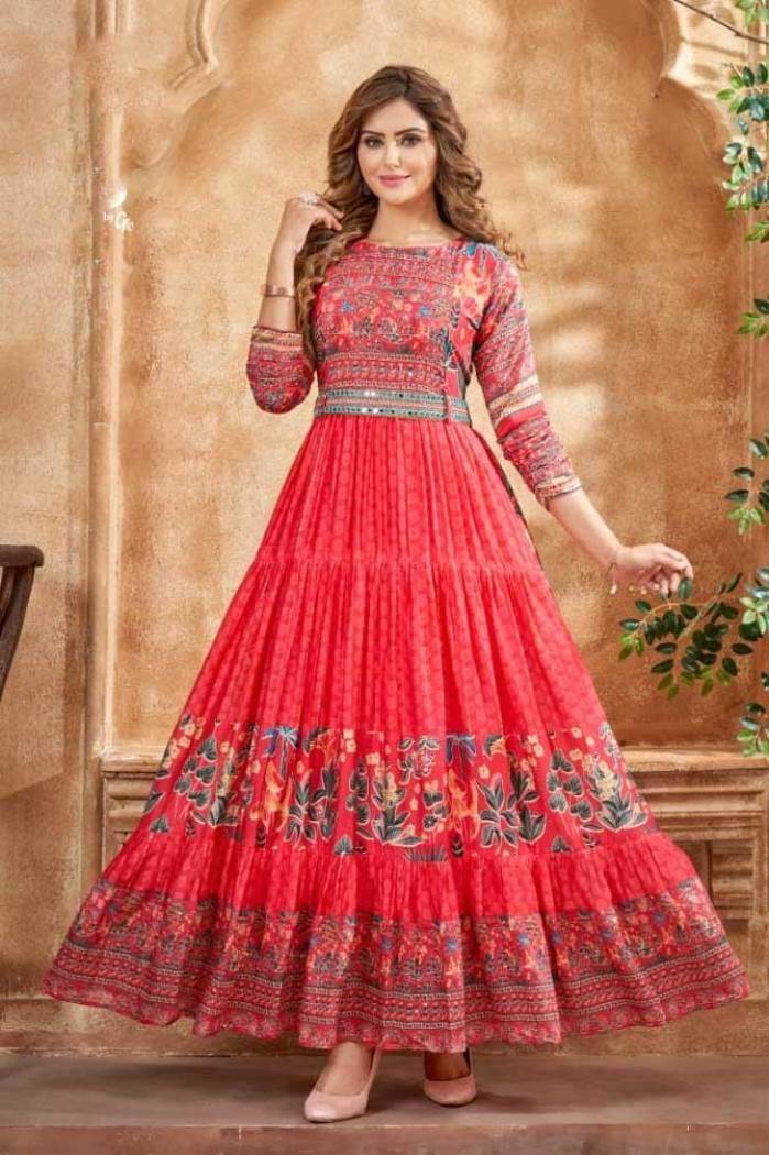 RANI COLOR LUNCHING NEW HEAVY EMBROIDERY GOWN – Khatumbdi-Fashion