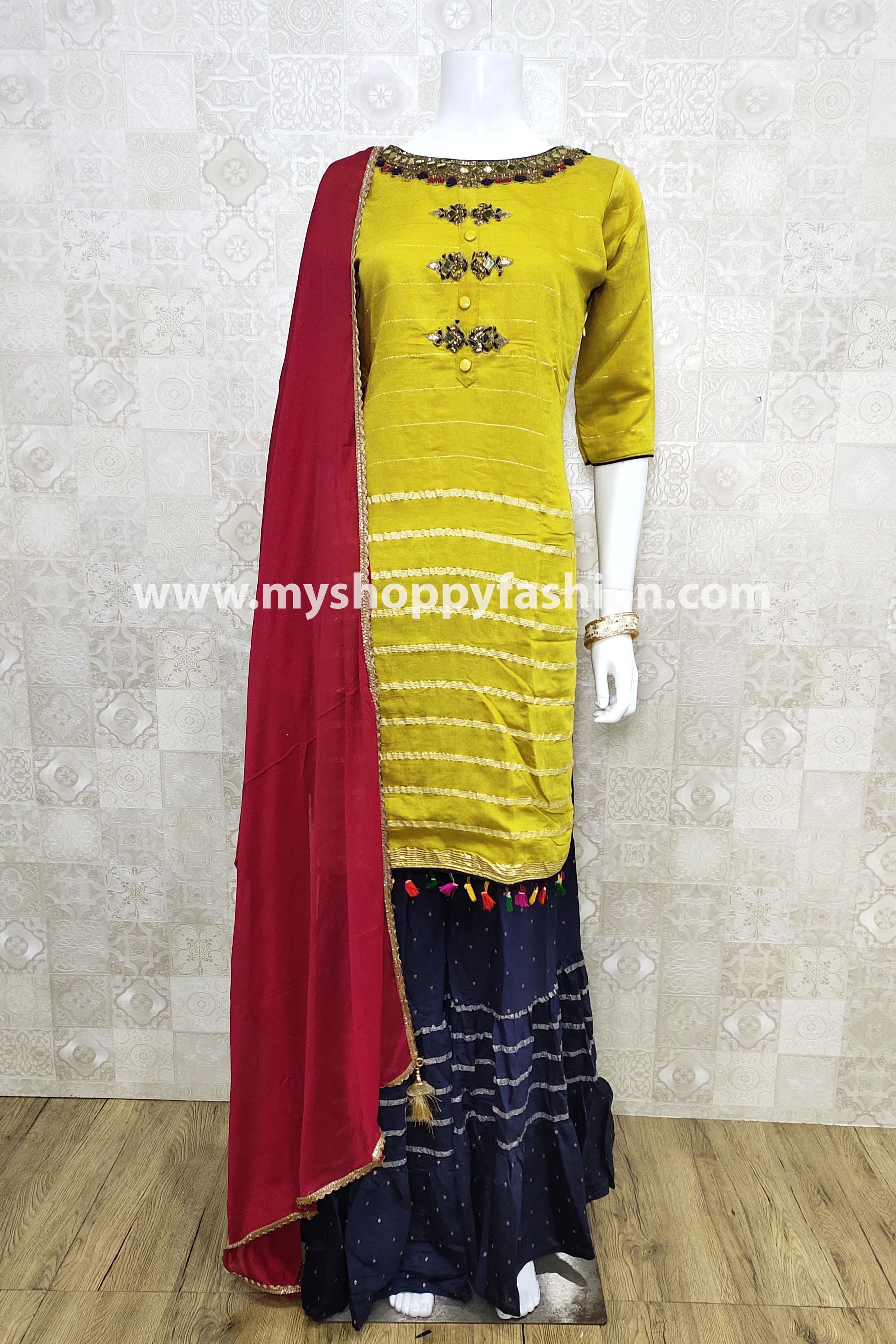 Buy Red Kurta Suit Sets for Women by GULMOHAR JAIPUR Online | Ajio.com