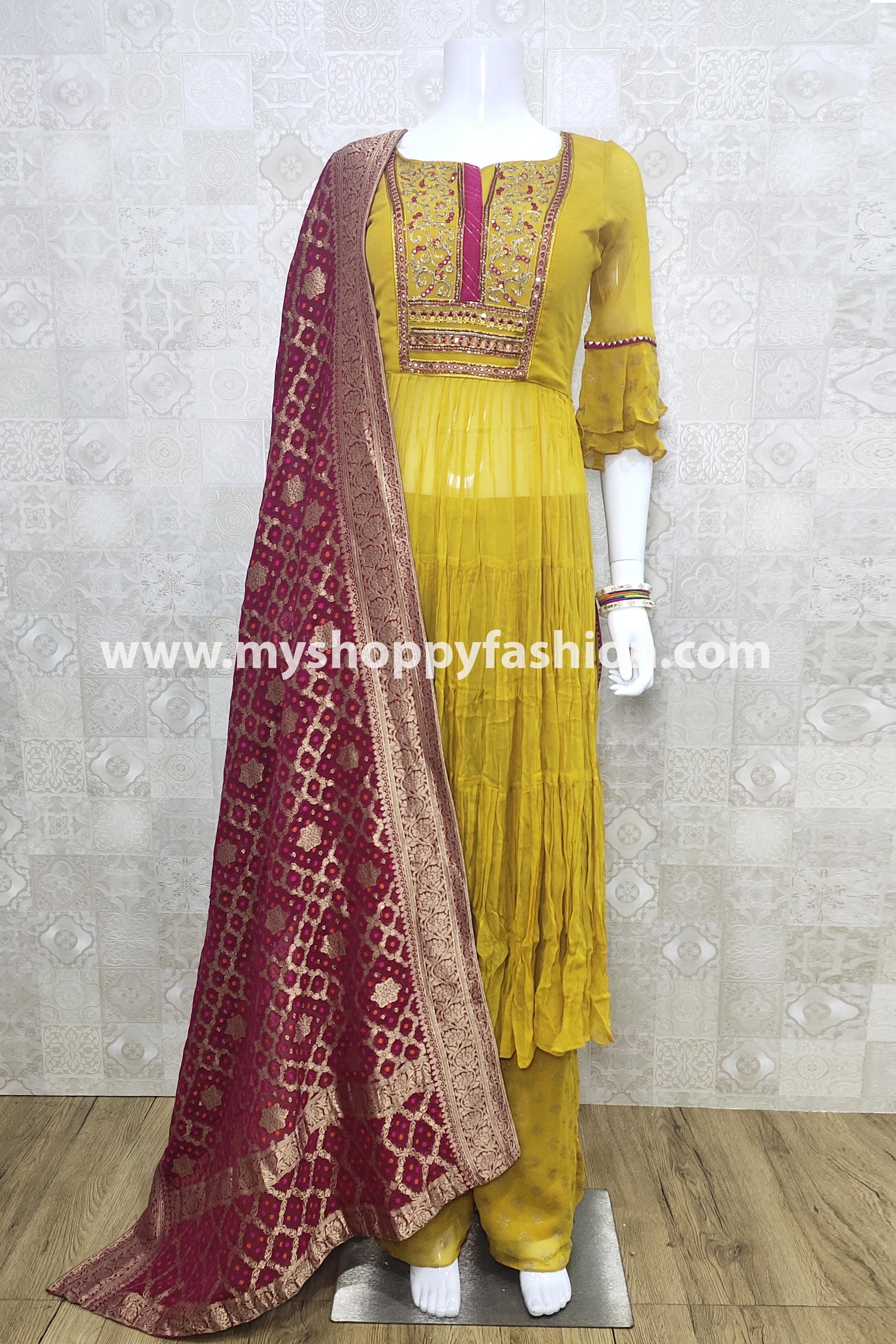party wear suit with plazo