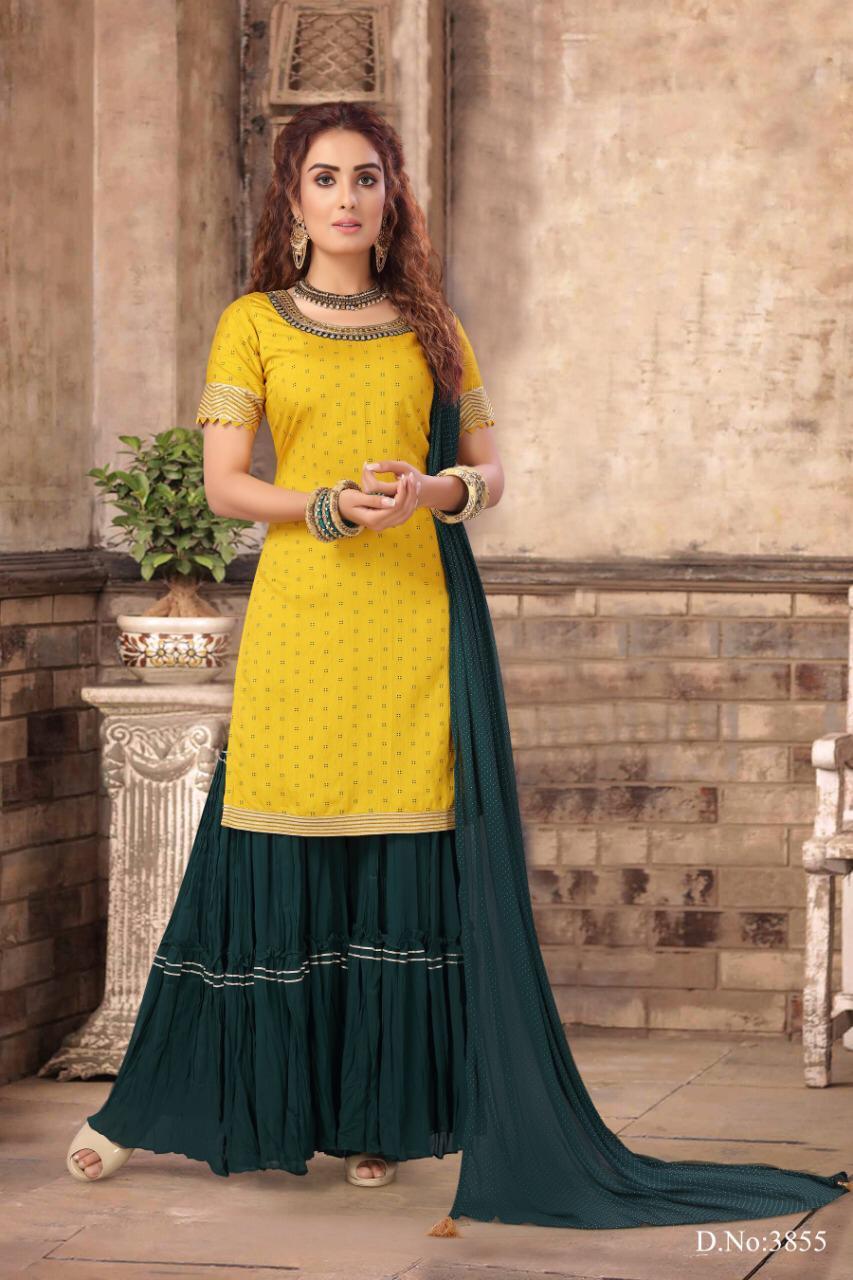 Pine Green Color Satin Fabric Patiala Suit SY8749 – ShreeFashionWear