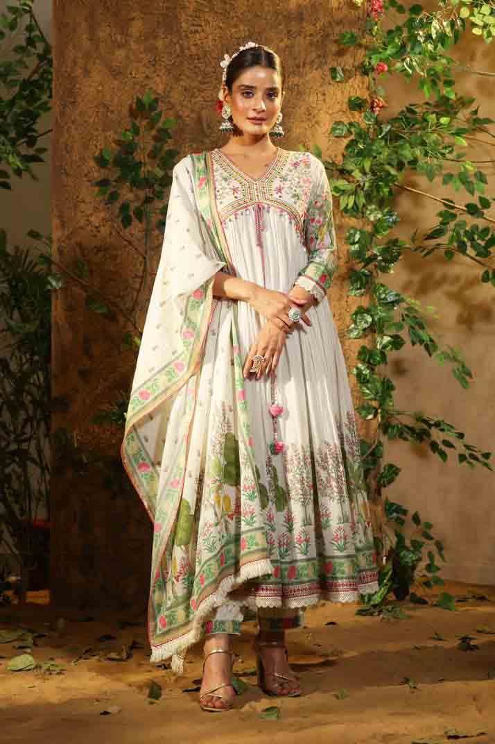 Himer Women Indian Attire Cotton Kurti Set | Himer