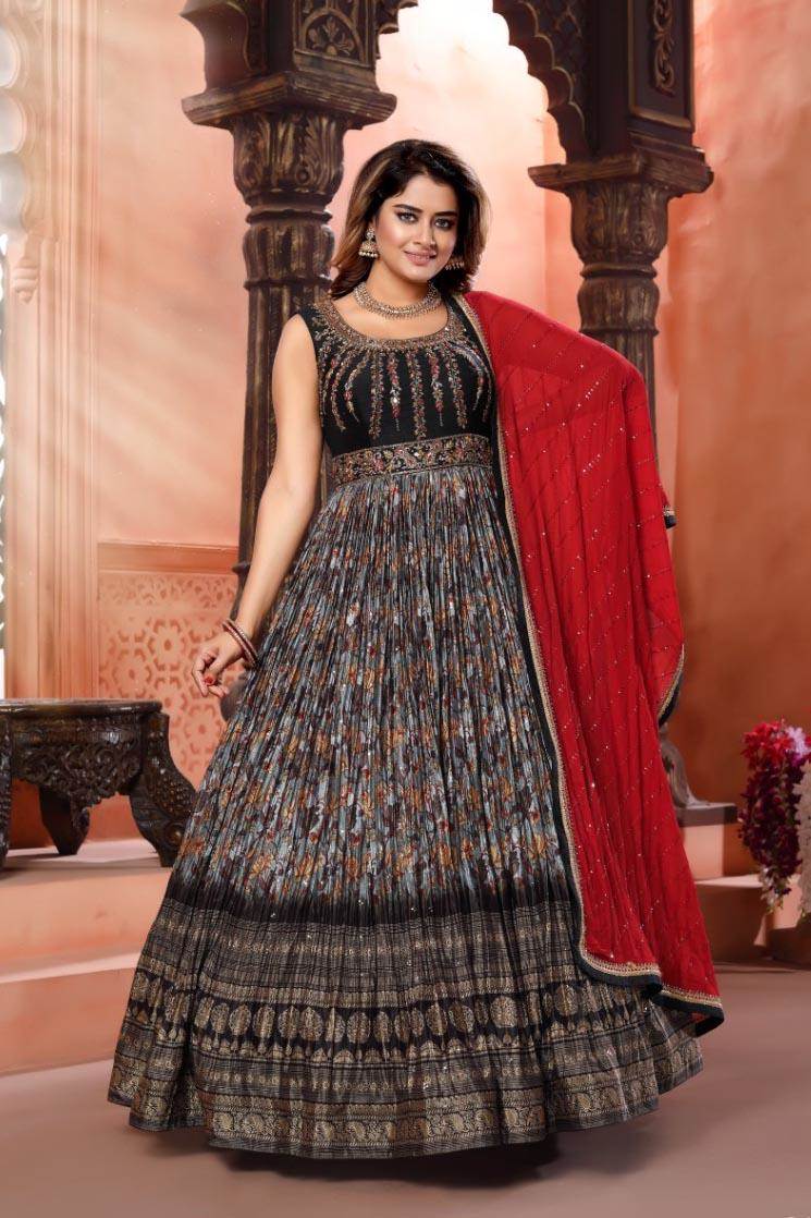 shansiya Georgette Embroidered Gown/Anarkali Kurta & Bottom Material Price  in India - Buy shansiya Georgette Embroidered Gown/Anarkali Kurta & Bottom  Material online at Flipkart.com