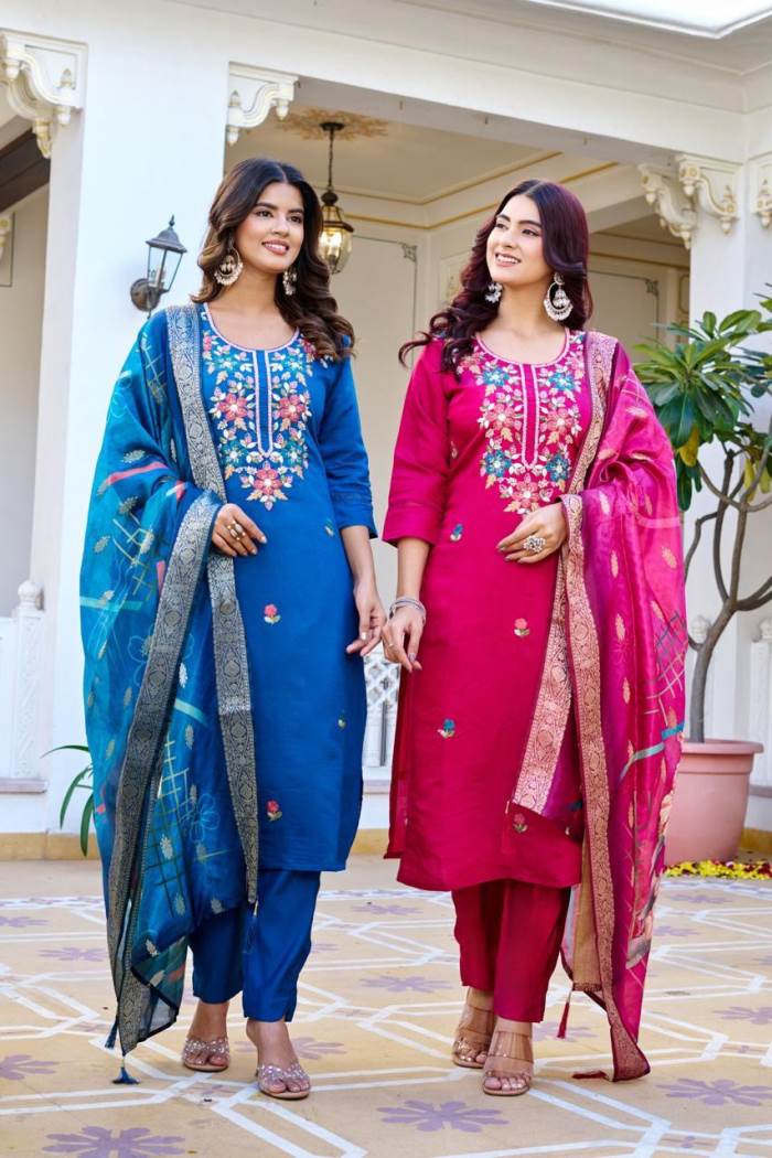 Rani Color Party Wear Designer Kurti Set