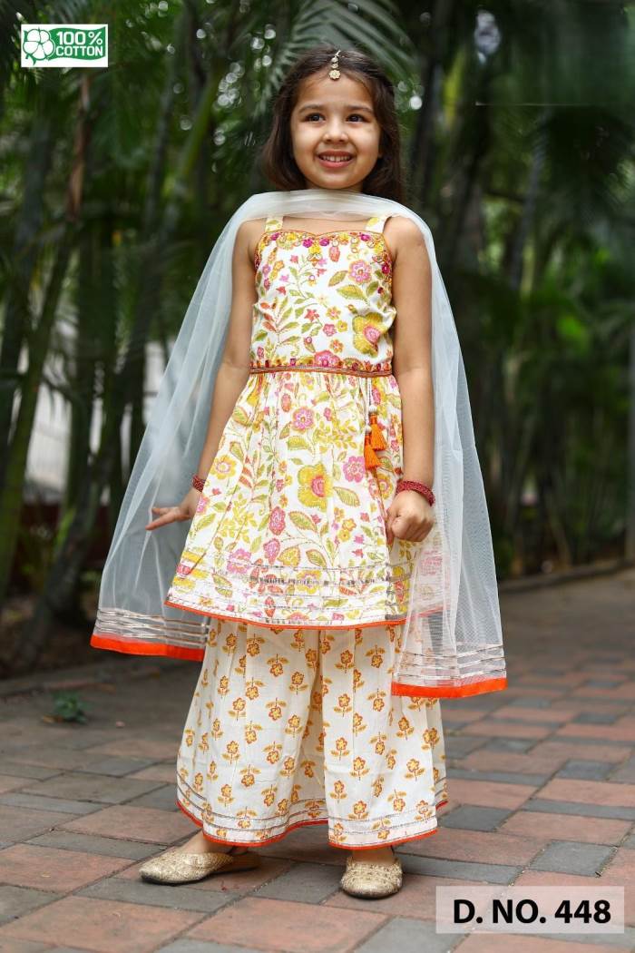 Yellow & White Color Summer Wear Indo-western Outfit