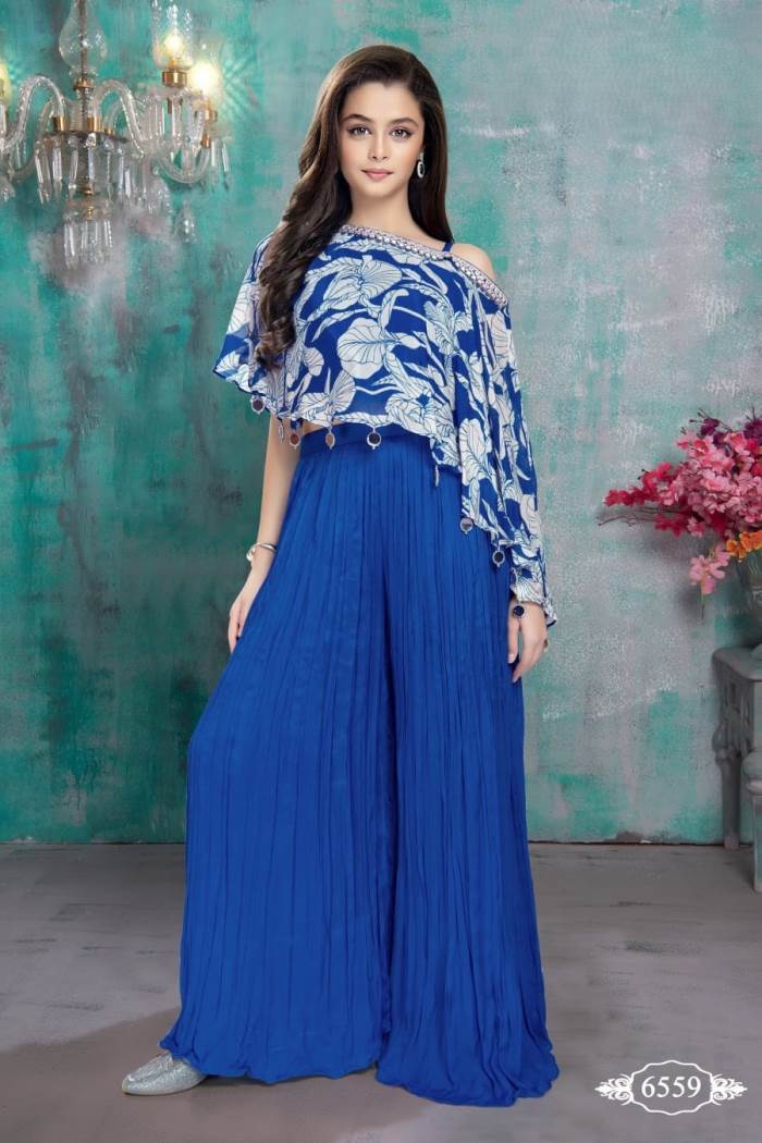 Blue Color Designer look indo-western Suit