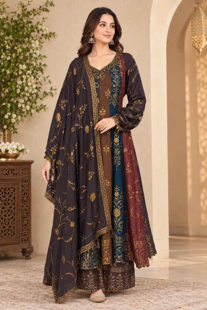 Purple Color Party Wear Designer Anarkali Suit