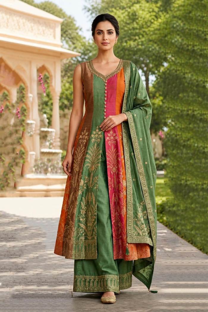 Multi Color Party Wear Designer Anarkali Suit