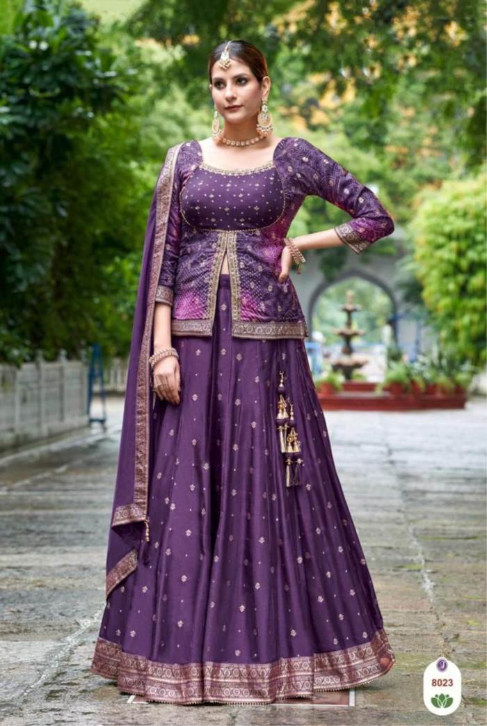 Purple color Wedding collection Lehenga choli