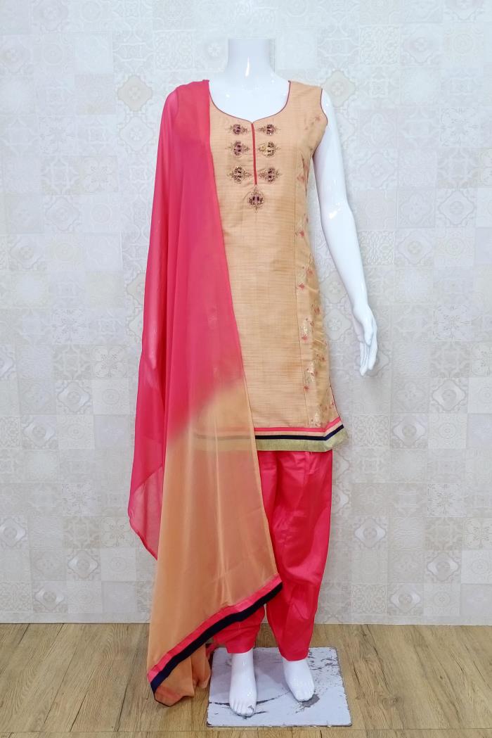 Pink Color Party Wear Patiyala Dress