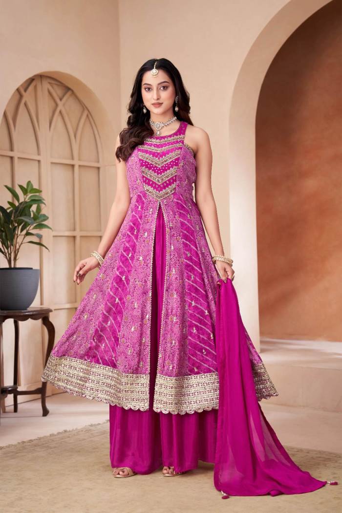 Rani Color Party Wear Designer Plazo Suit 