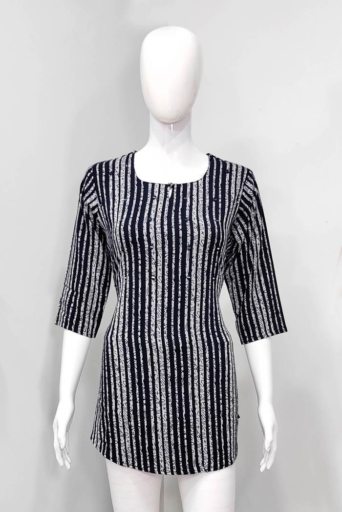 Blue Color Casual Wear Short Kurti