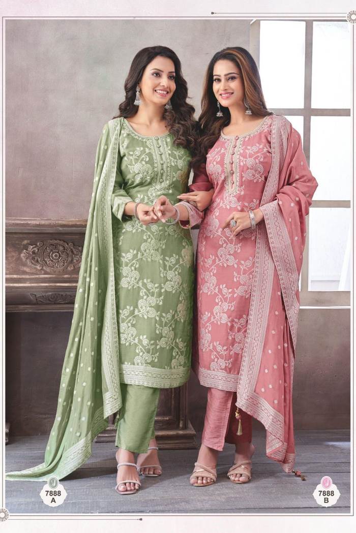 Pista Color Party Wear Designer Straight Long Suit