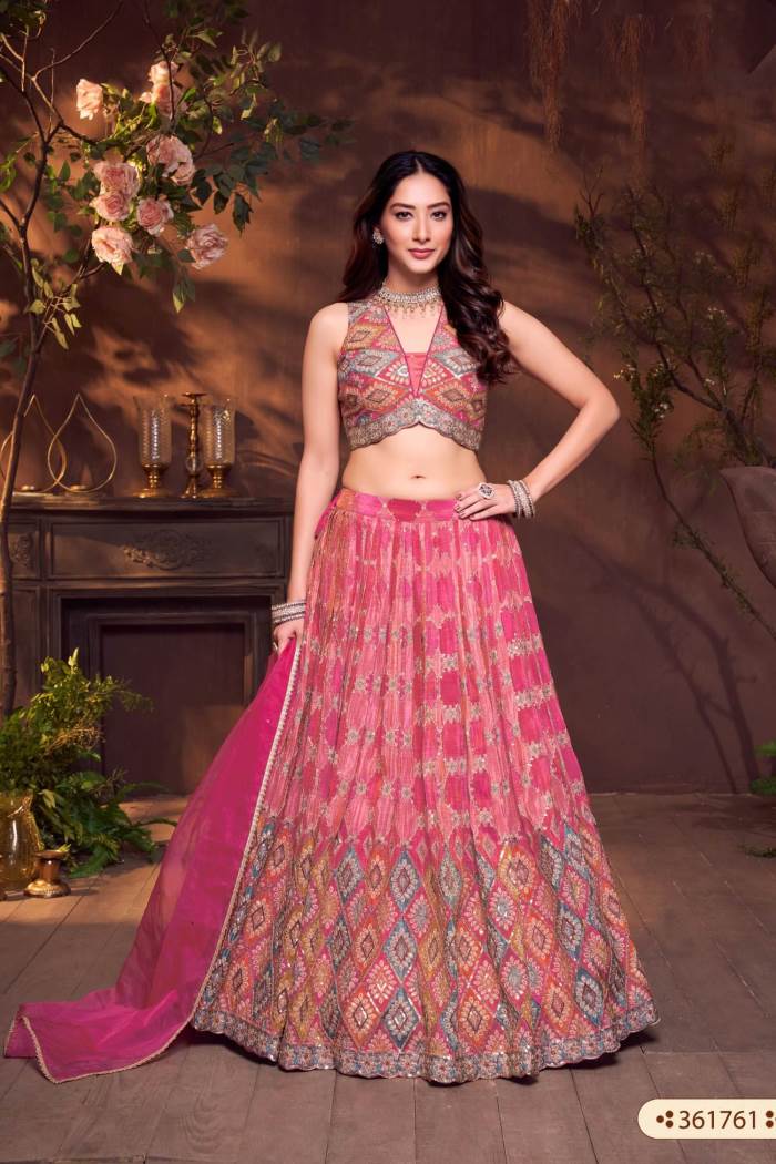 Rani Color Party Wear Designer Lehenga Choli