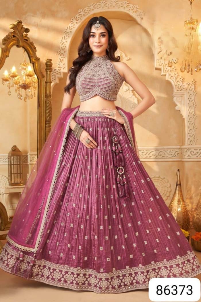 Onion Color Designer look wedding Lehenga Choli