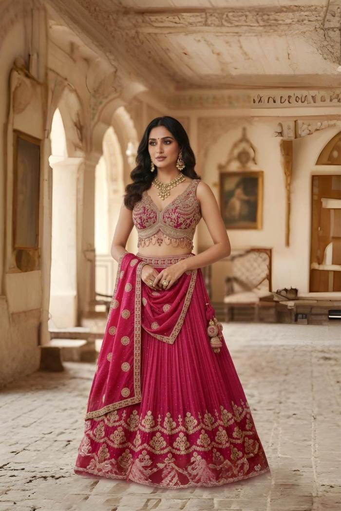 Rani Color Party Wear Designer Lehenga Choli