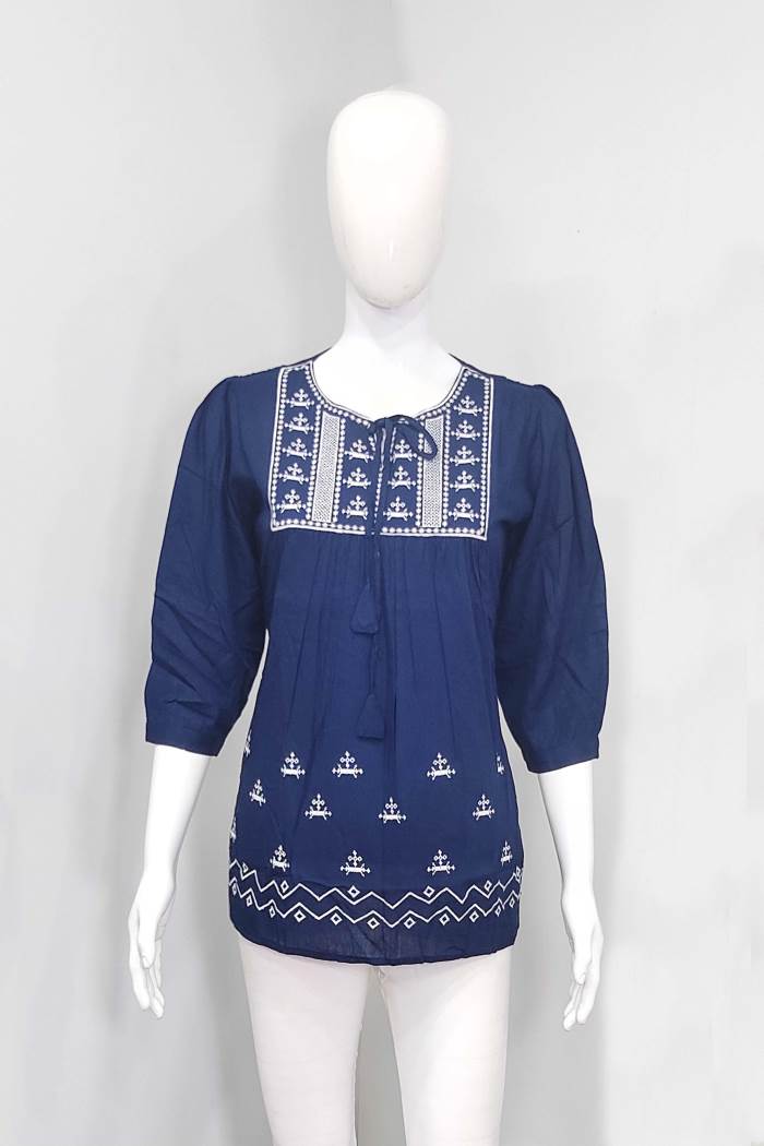 Navy Color Casual Wear Short Kurti