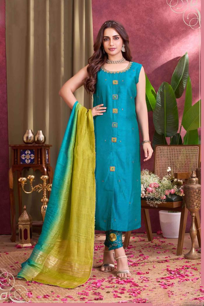 Rama Color Party Wear Designer Straight Long Suit