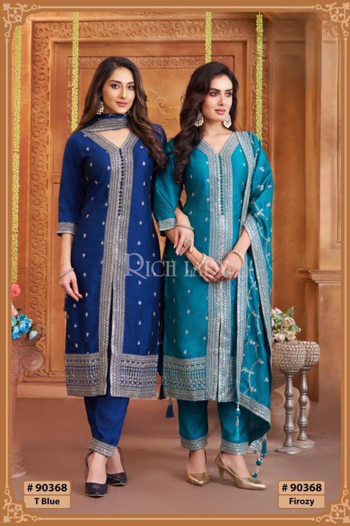 Rama Color Party Wear Designer Straight Long Suit