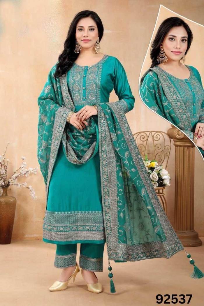 Rama Color Party Wear Straight Long Suit
