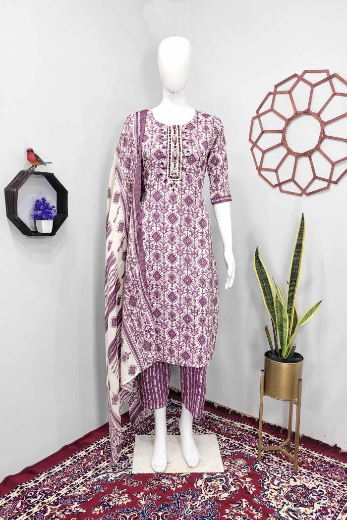 Pink Color Casual Wear Designer kurti Set