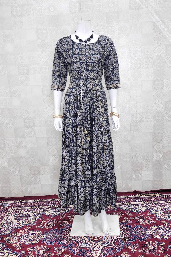 Blue Color Party Wear Designer Gown