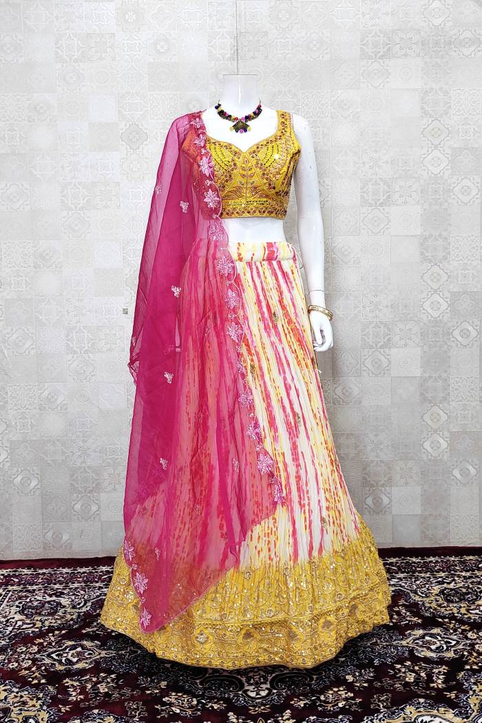 Yellow Color Wedding Collection Designer Lehenga Choli