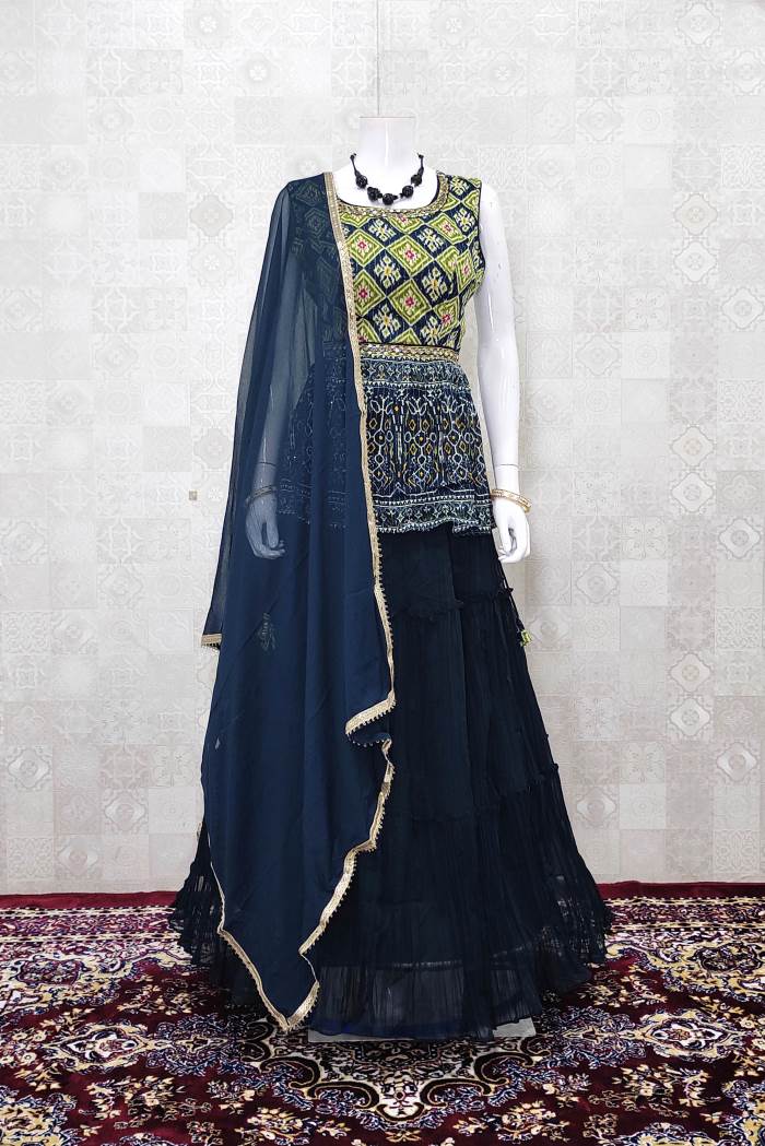 Green Color Party Wear Designer Lehenga Choli