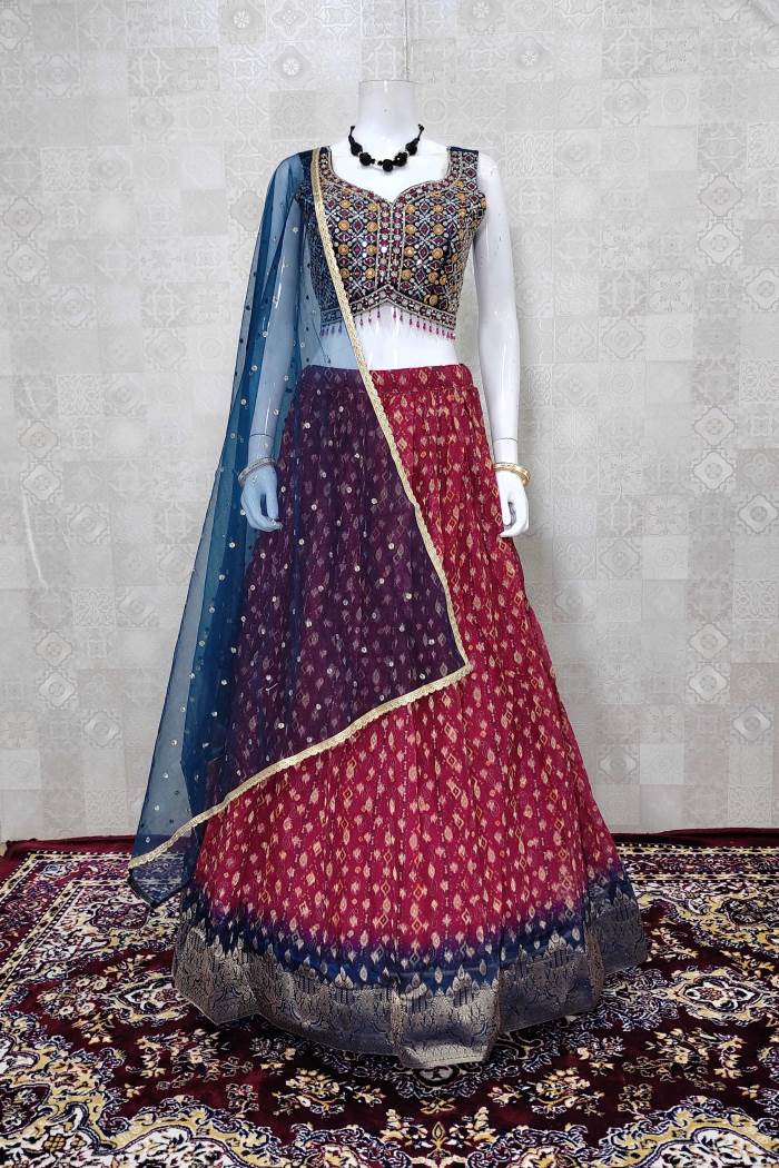 Blue Color Wedding Collection Designer Lehenga Choli