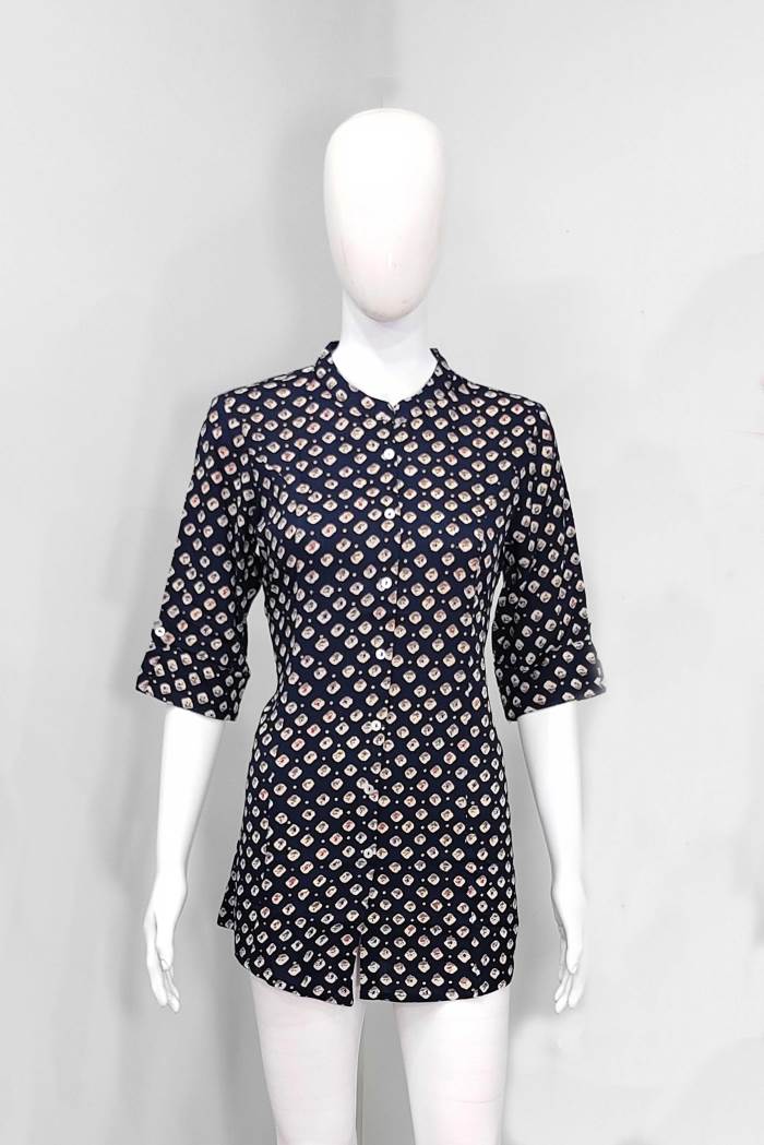 Blue Color Casual Wear Short Kurti