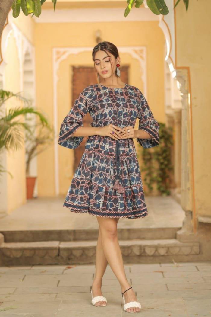 Blue Color Casual Wear Gown Kurti