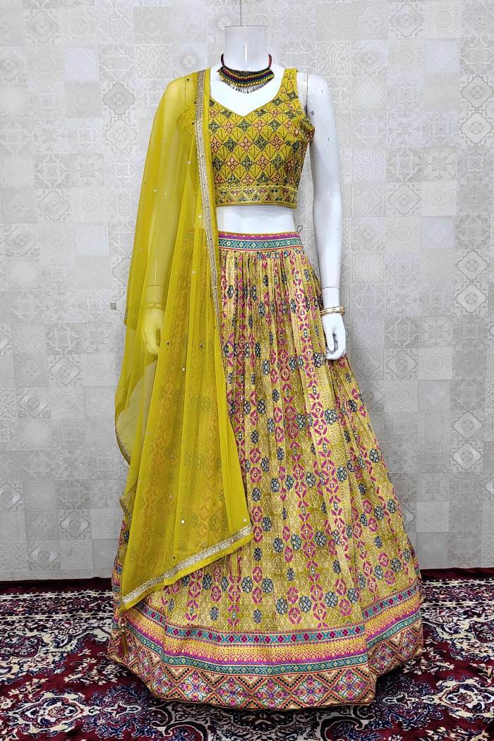 Mustard Color Wedding Wear Designer Lehenga Choli