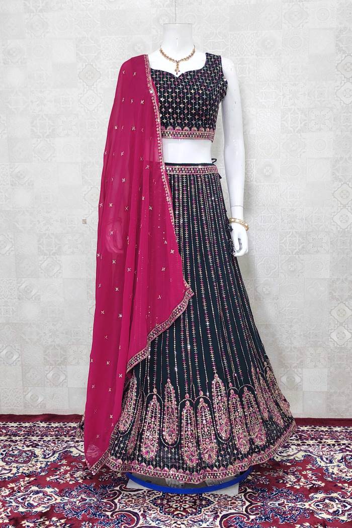 Blue Color Party Wear Designer Lehenga Choli