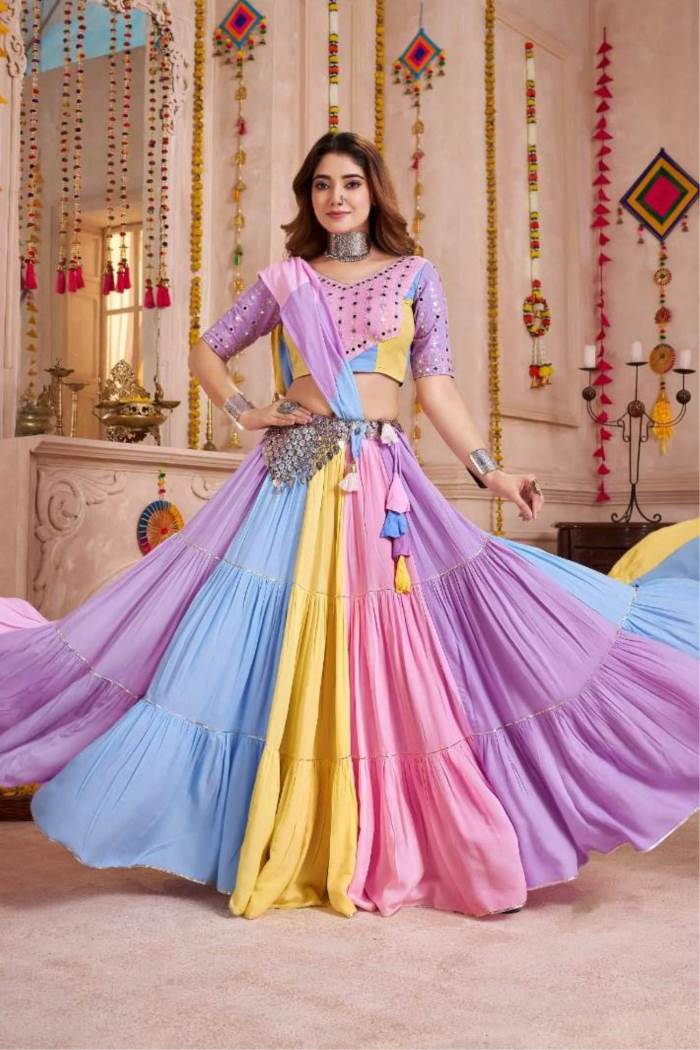 Multi Color Navratri Collection Designer Chaniya Choli