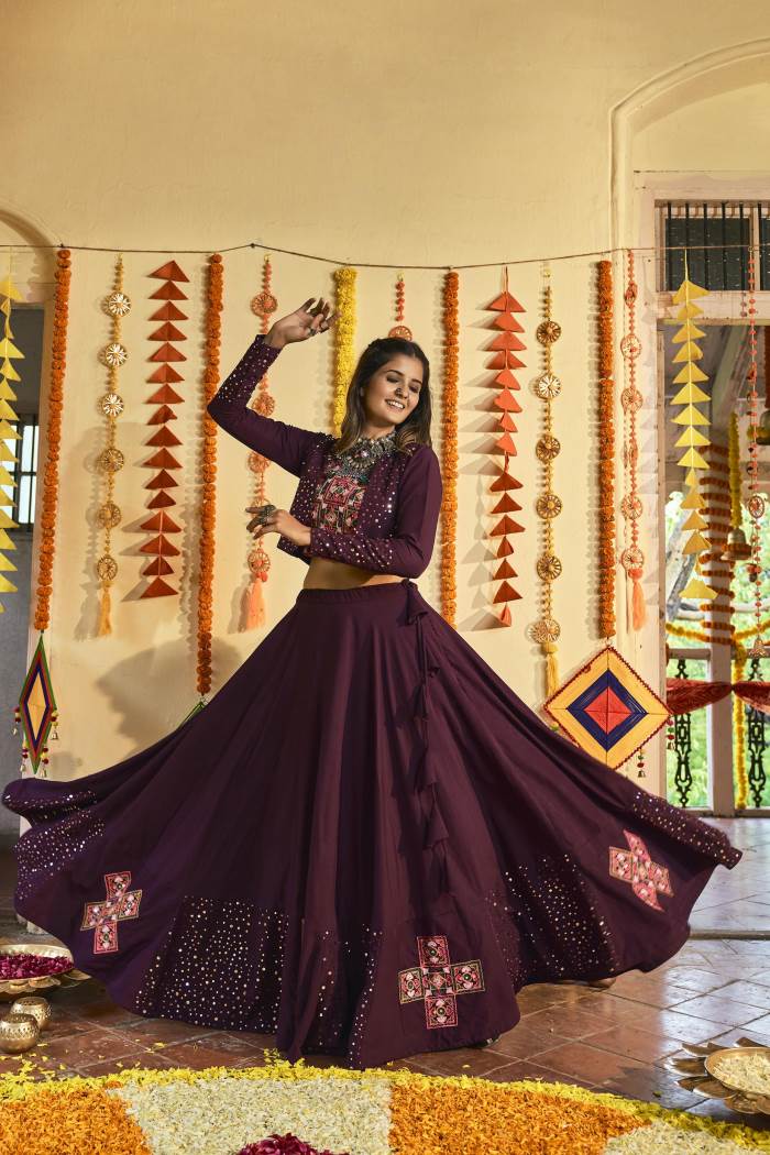 Purple Color Navratri Collection Chaniya Choli 