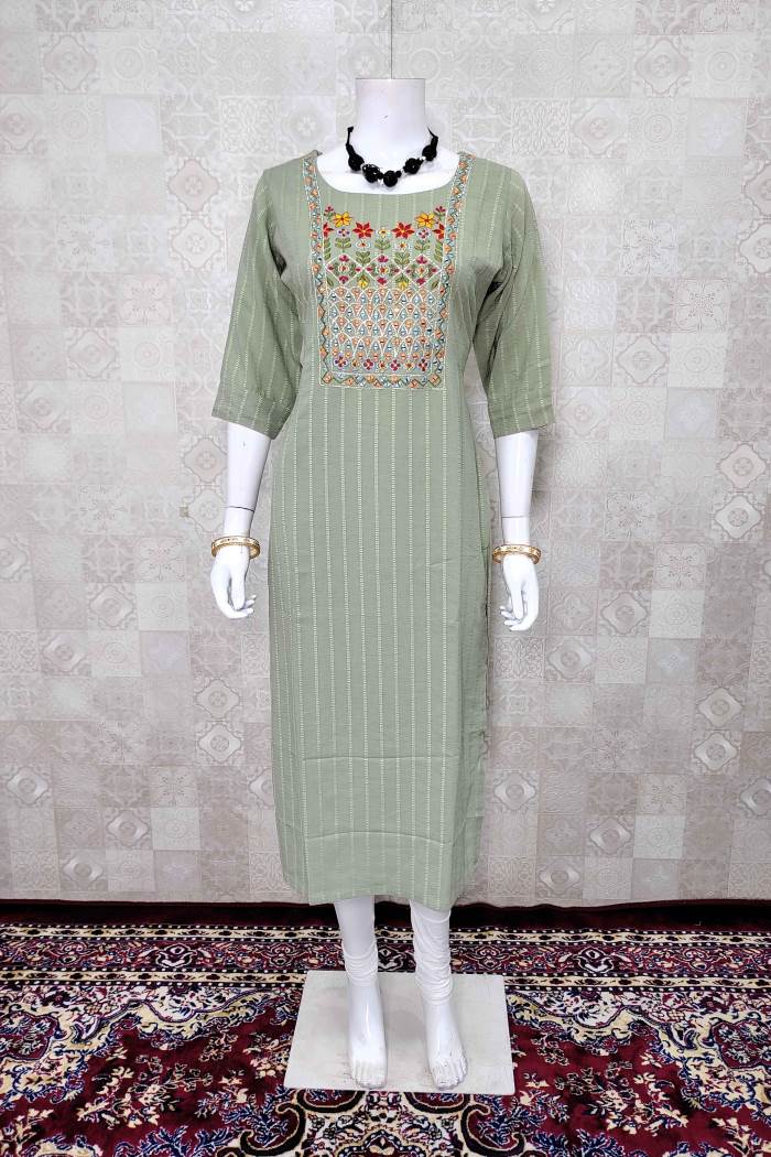 Pista Color Designer Casual wear Kurti