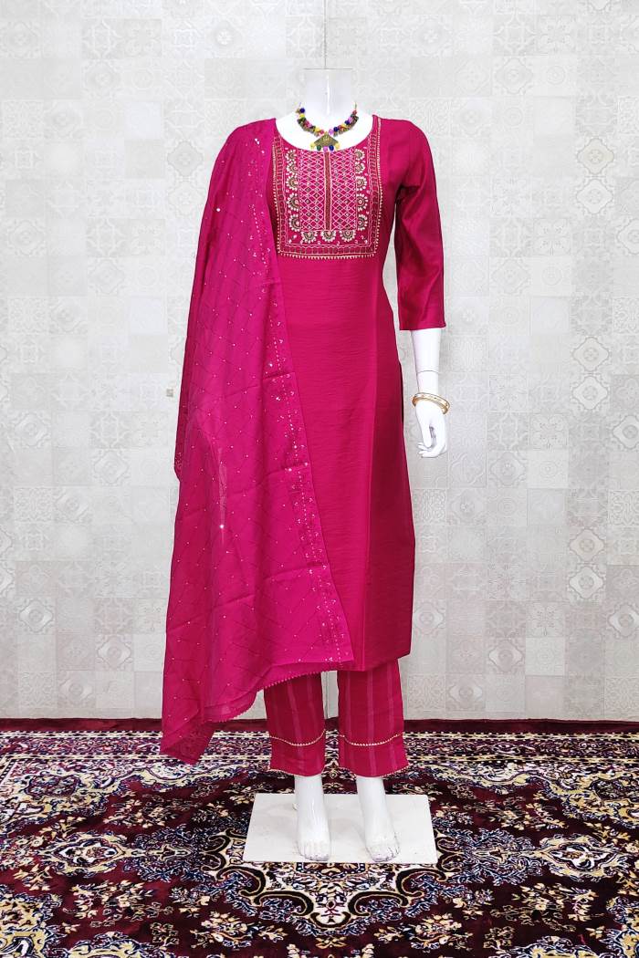 Rani Color Casual Wear Kurti Set