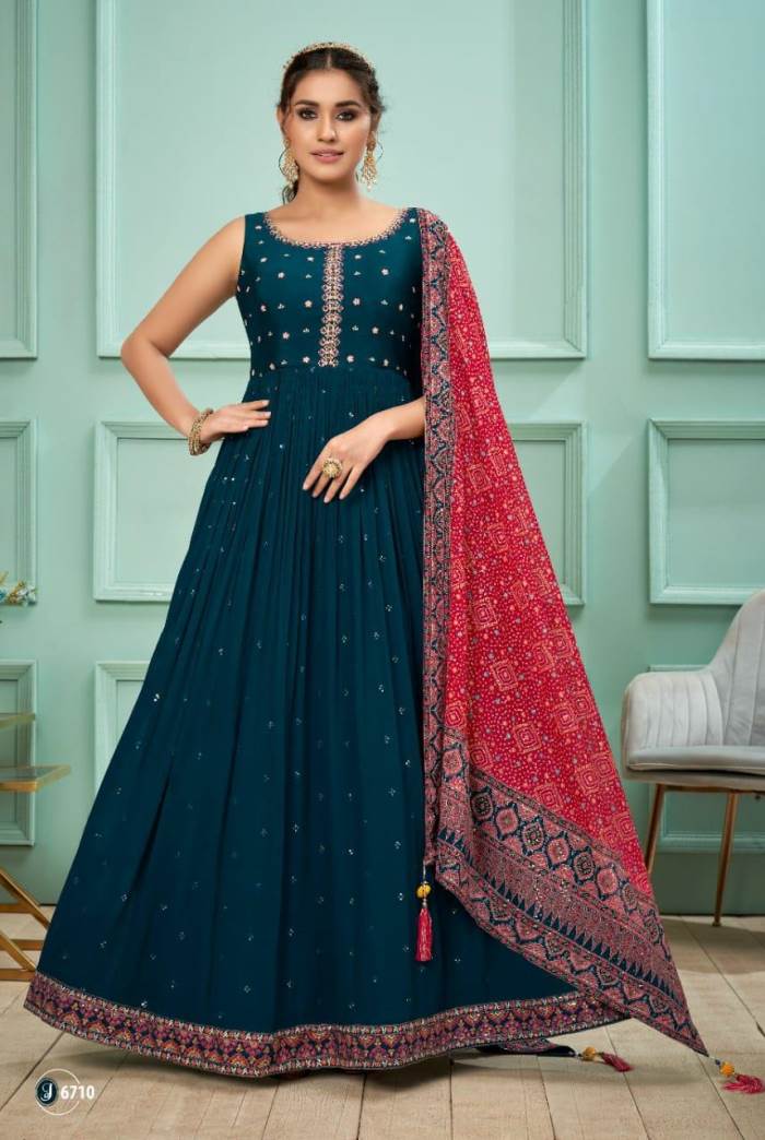 Blue color Party wear Designer Gown